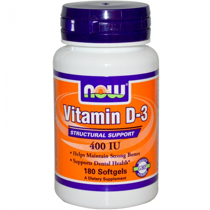 Vitamin D 3 400 IU 180 capsule Vitamine si minerale 4FIT